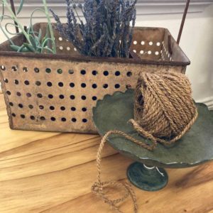 Rustic Vintage Metal Basket